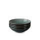 image 1 of Scandi Home Set of Four Stavanger 21cm Blue Artisan Glaze Ceramic Pasta Bowls Blue