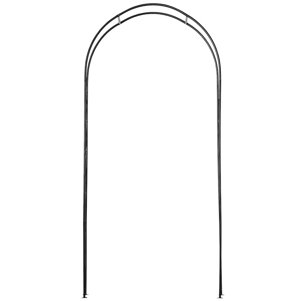 image 1 of Outsunny Metal Vintage Garden Arch Lawn Arbor Trellis Rose Plant Climbing Rack
