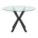 image 4 of Interiors By Premier Elegant Glass Top Dining Table With Black Metal Legs, Contemporary Dining Table, Sturdy Modern Table Black