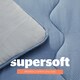 image 4 of Silentnight 10.5 Tog Seersucker Coverless Duvet and Pillowcase Set N/A | Blue/Grey | Single