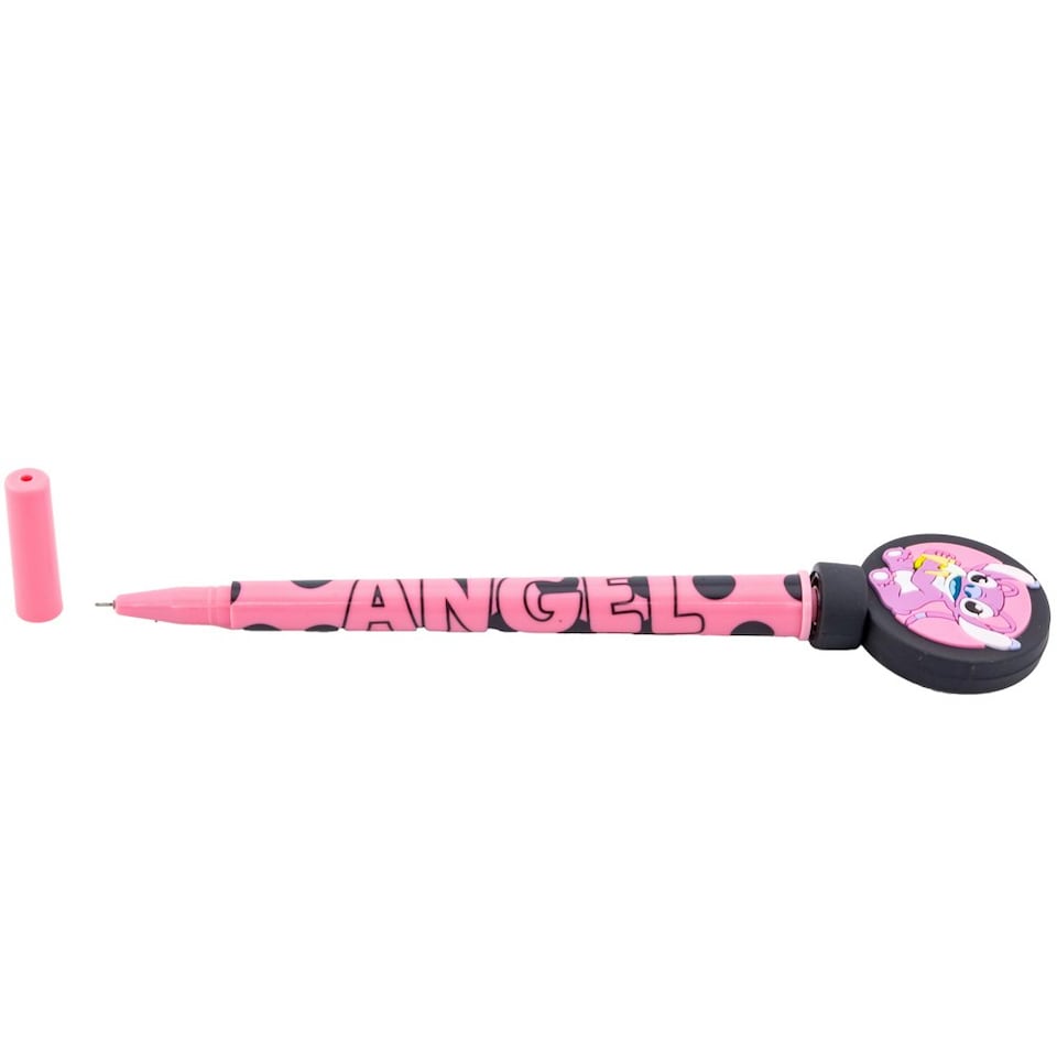 image 1 of Lilo & Stitch Angel Pen And Topper - Pink/Black - One Size