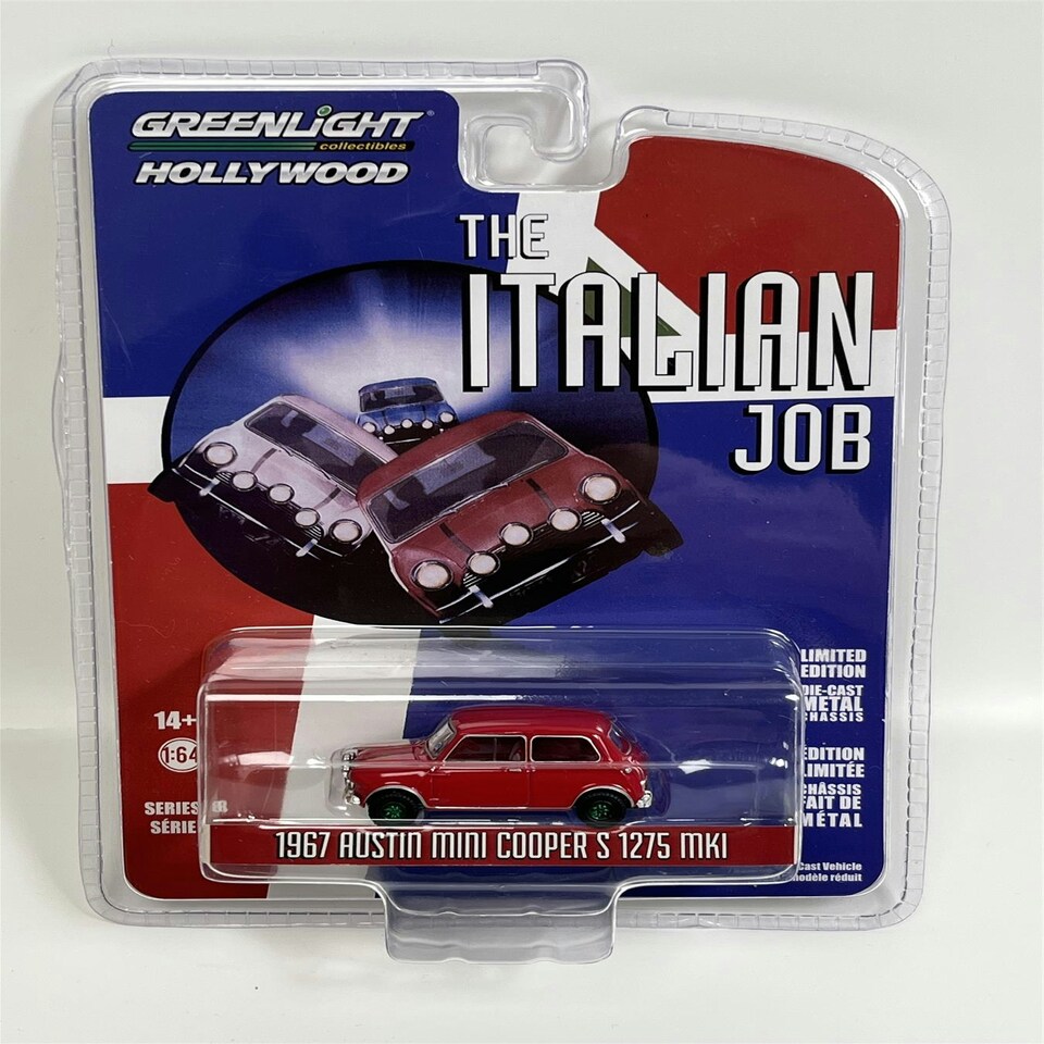 image 1 of The Italian Job 1967 Austin Mini Cooper S 1275 MKI Chase Model 1:64 Greenlight 44880B