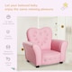 image 6 of HOMCOM Kids Sofa Toddler Armchair Children Chair Princess-Themed Nursery Pink