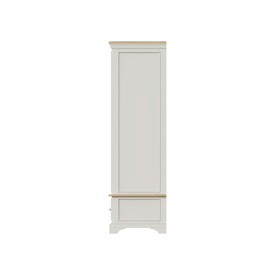 image 1 of Faire 120cm Sliding Combination Wardrobe in Dove Grey with Oak Top Grey