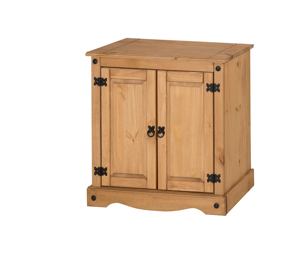 image 1 of Mercers Furniture Corona 2 Door Cupboard Small Sideboard Solid Wood Pine Wooden with Mexican Styling