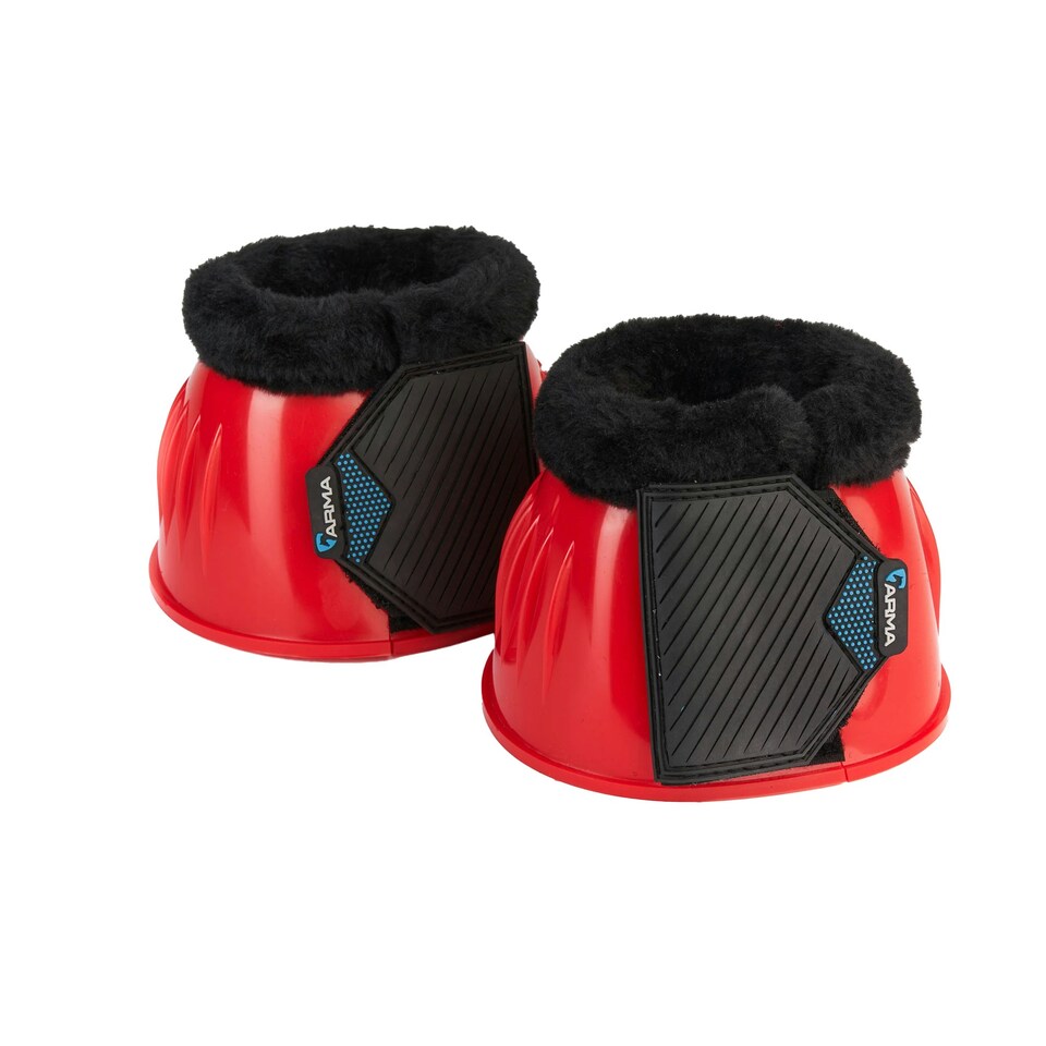 ARMA Comfort Gloss Horse Overreach Boots - Red - Cob