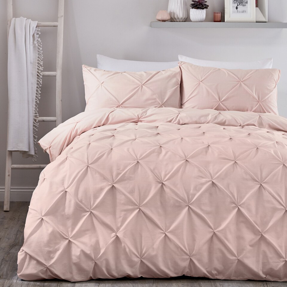 image 1 of Serene Lara Duvet Cover Set Blush