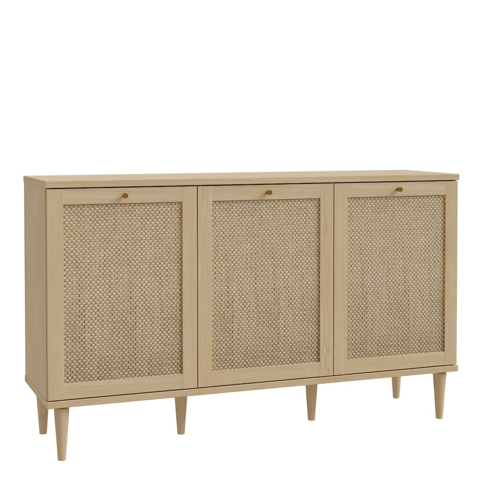image 1 of Calasetta 3 Door Sideboard in Rattan