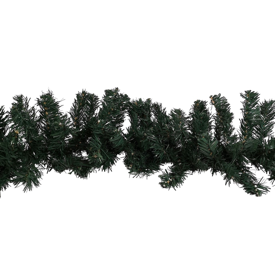 image 1 of 2.7m x 25cm Plain Green Christmas Garland with 200 Tips