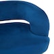 image 5 of Interiors by Premier Blue Velvet Chair with Gold Finish Metal Legs, Backrest Dining Chair, Easy to Clean Armchair