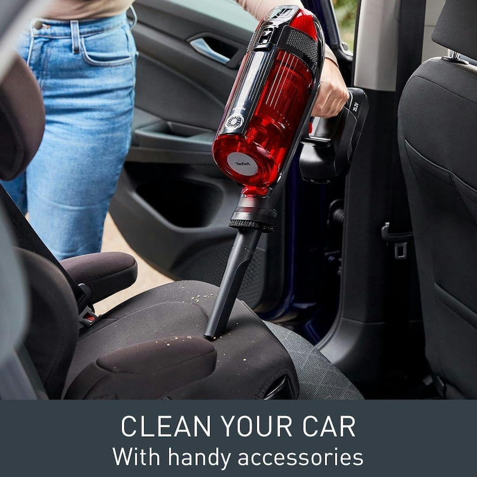 image 1 of Tefal X-Force Flex 12.60 Car Cordless Stick Vacuum Cleaner TY98A1GO Black and Red