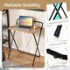 image 7 of COSTWAY 60CM Folding Computer Desk with Tablet Bracket Natural N/A