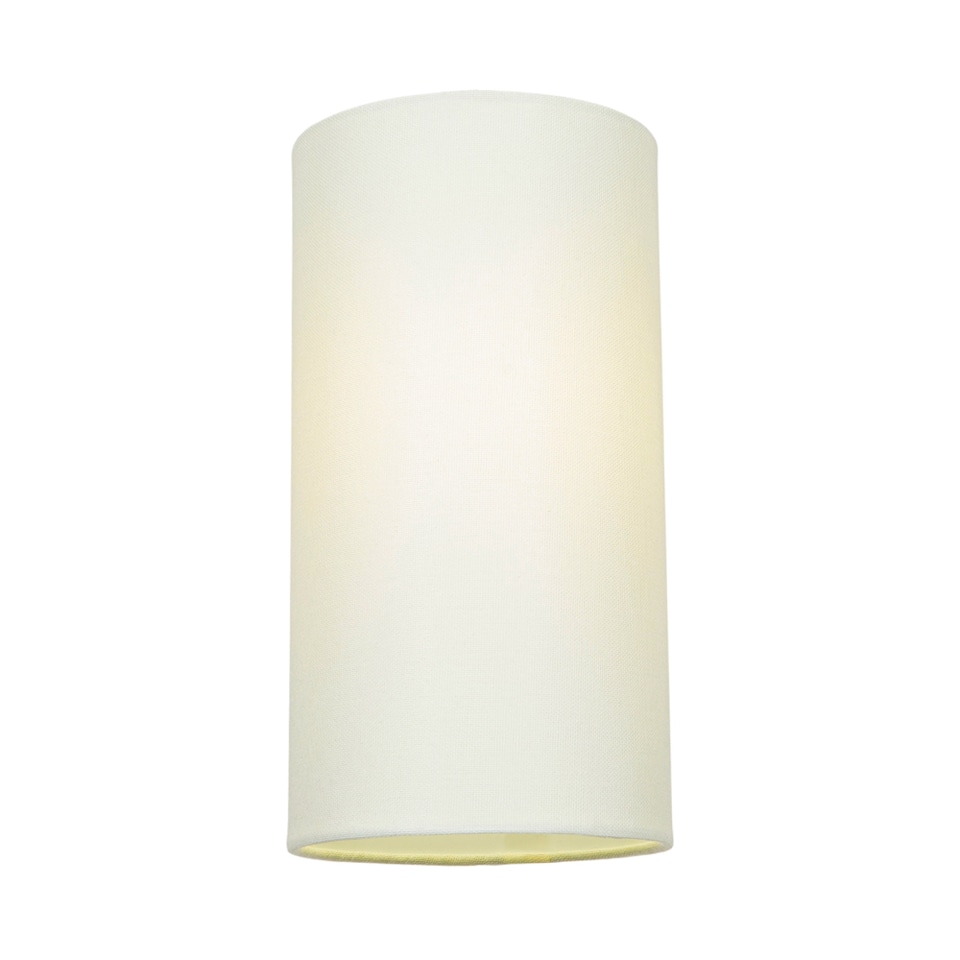 image 1 of Contemporary and Stylish Soft Cream Linen Fabric Tall Cylindrical 25cm Lampshade | Cream