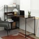 image 2 of HOMCOM Industrial Computer Desk with Storage Shelf Metal Frame