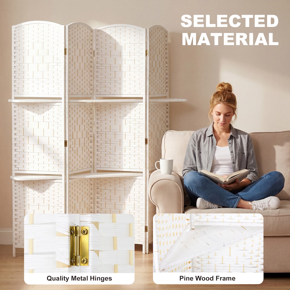 image 1 of HOMCOM Freestanding Privacy Screen, 160 x 170cm
