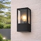 image 3 of CGC Dave Black Stainless Steel Outdoor Wall Light Lantern E27 IP54