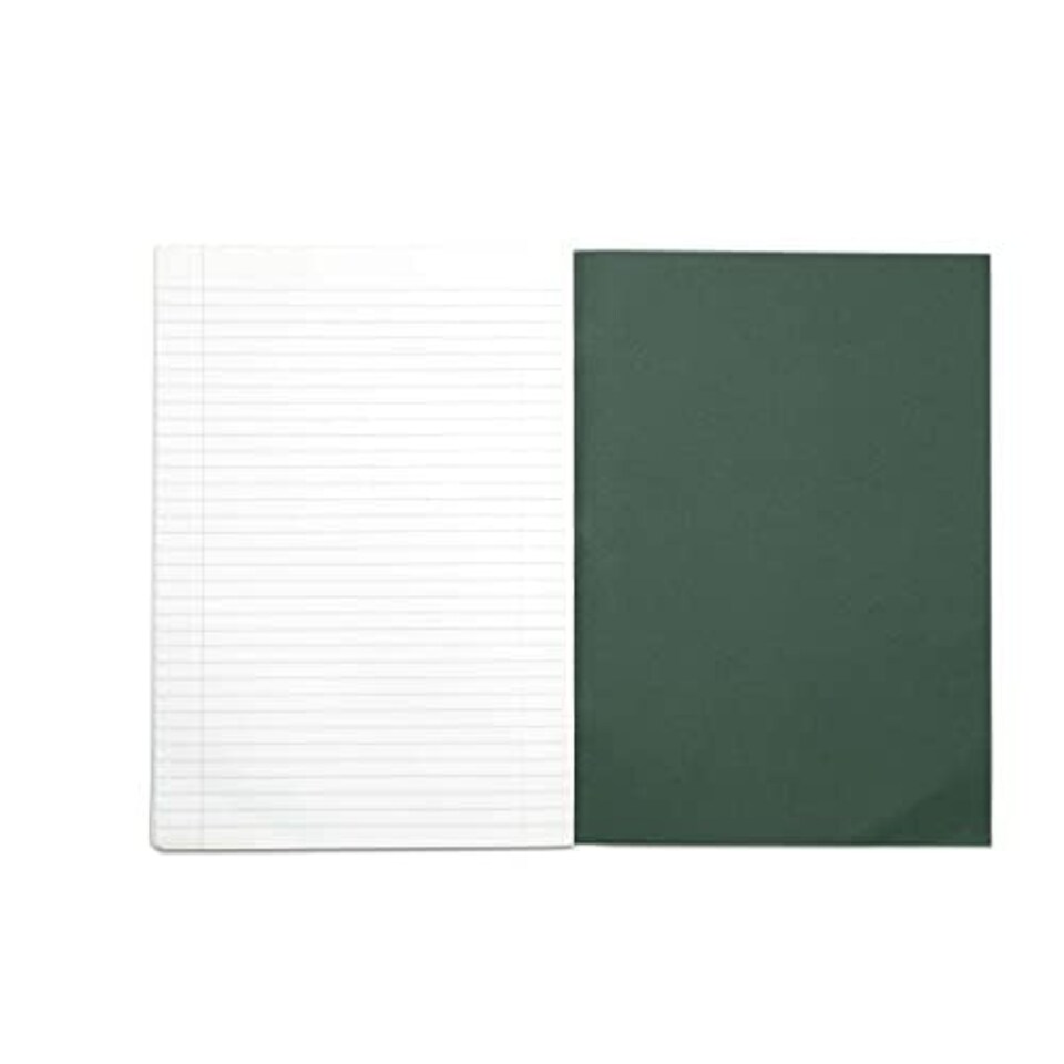 image 1 of Rhino 80 Page 8mm Lined Exercise Book Dark Green A4 - 10 Pack