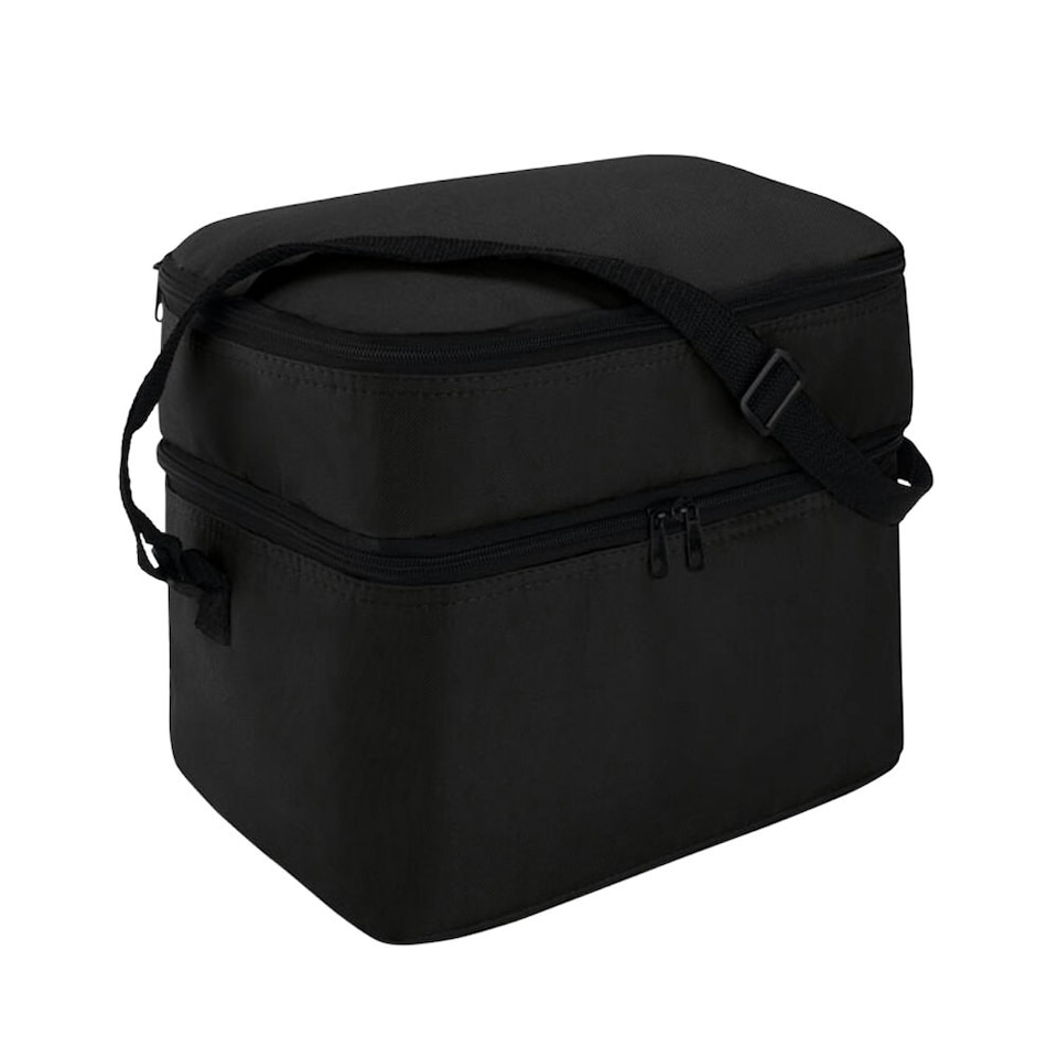 image 1 of MidOcean Casey Cooler Bag - Black - 25cm x 30cm x 20cm | Multi | 25cm x 30cm x 20cm