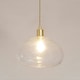 image 2 of ValueLights Corinne Twill Spiral Bulbous Clear Glass Easy Fit Pendant Lamp Shade Multi