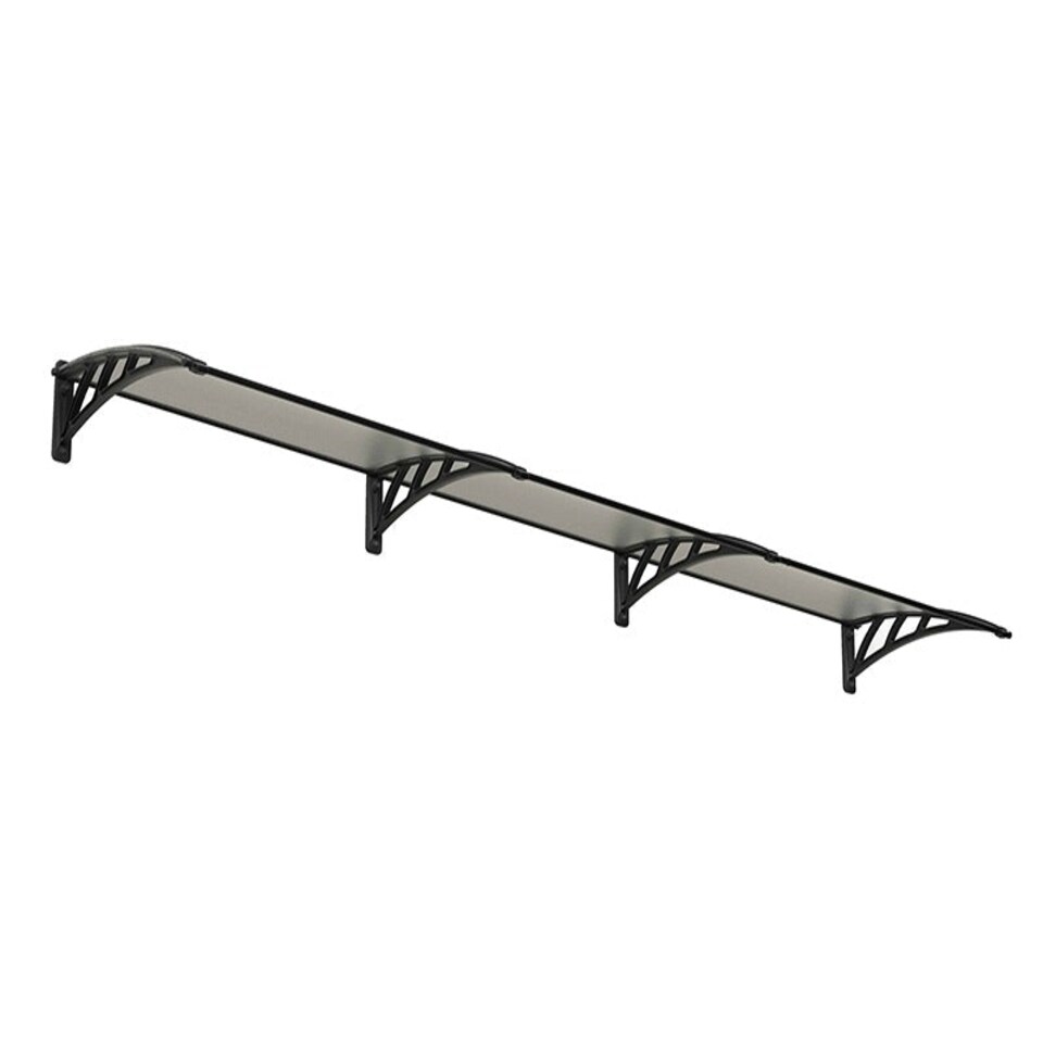 image 1 of Patio Cover Neo Door Awning Canopy 3540 Twinwall - Polycarbonate - L357 x W76 x H25 cm - Grey | Grey