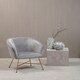 image 3 of Interiors by Premier Grey Chair With Metal Frame, Comfy Grey Outdoor Velvet Chair Metal, Effortless Cleaning Velvet Chair