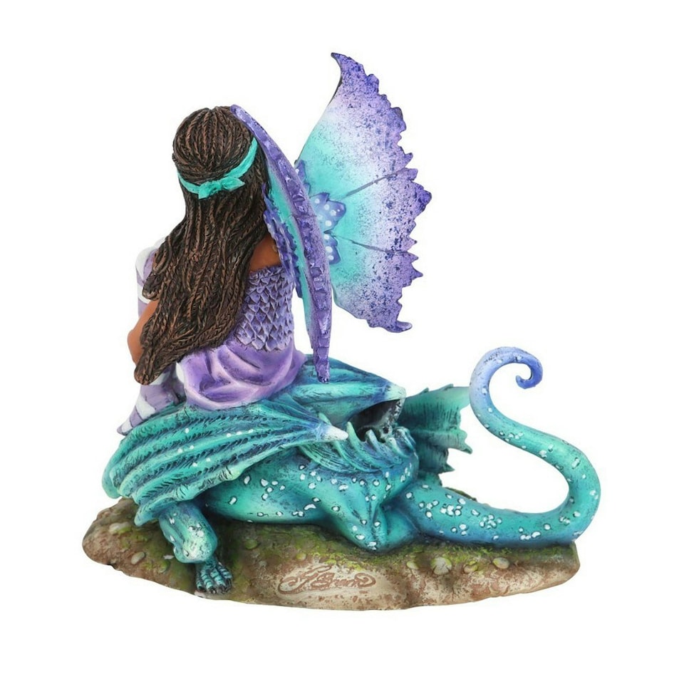 image 1 of Amy Brown Dragon Perch Fairy Figurine - Multicoloured - One Size