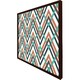 image 3 of Coloured geometric zig zag (Picture Frame) White | XS