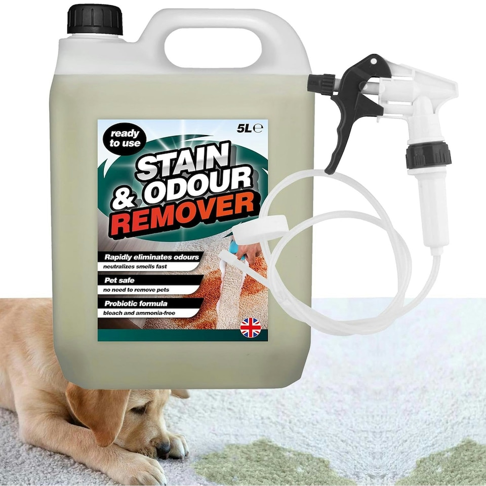 image 1 of 1 x 5L Stain & Odour Remover Pet Friendly With Convenient Long Hose Trigger