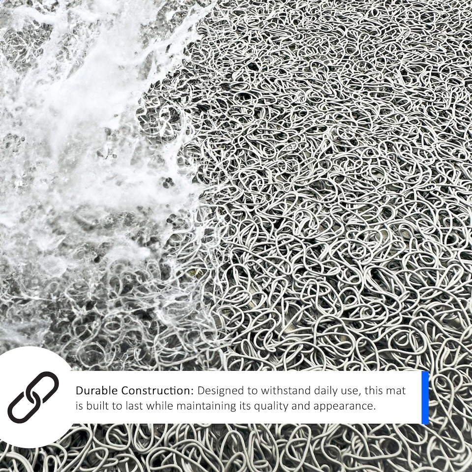 image 1 of Quadrant Anti-Slip Spaghetti Shower Mat 60cm