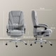 image 3 of Vinsetto Massage Office Chair with 6 Point Massage and Heat, Desk Chair with Footrest, Reclining Backrest, Swivel Wheels, Adjustable Height, Grey