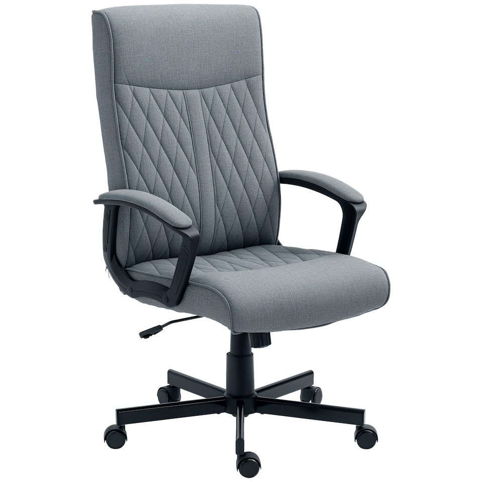 image 1 of Vinsetto High-Back Home Office Chair with Adjustable Height and Swivel Wheels