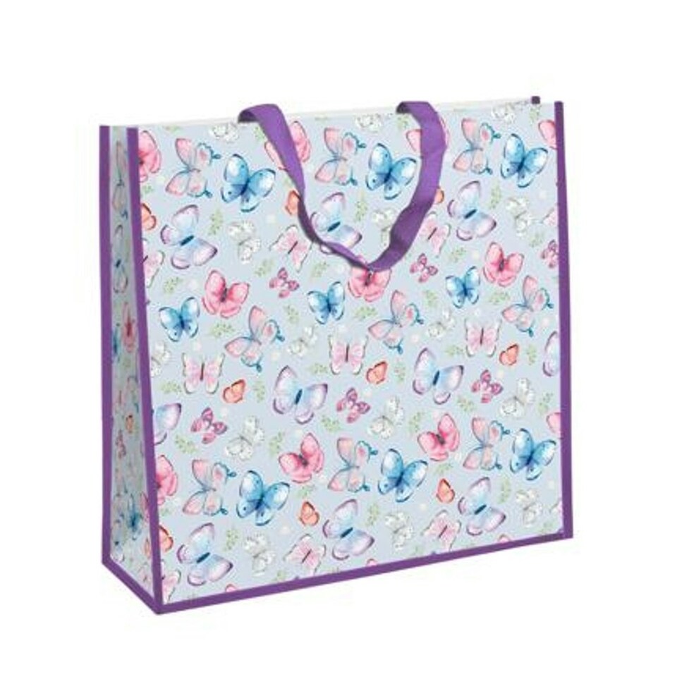 image 1 of Butterflies Jumbo Square PP Woven Gift Bag
