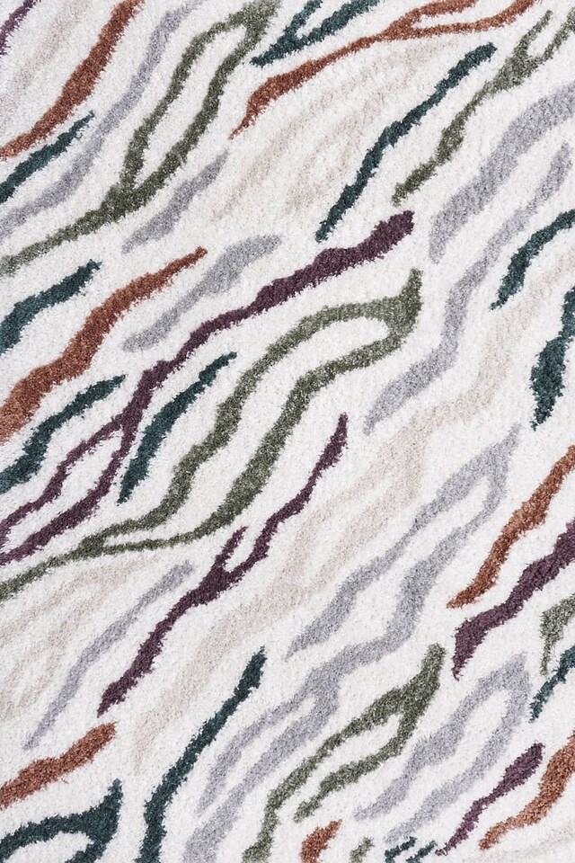 image 1 of The Rugs Moodi Collection Abstract Design Shaggy Soft High Pile Living Room Floor Rug and Runner