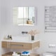 image 2 of HOMCOM Bathroom Mirror Cabinet Wall Mounted, 80 x 15 x 60 cm, White