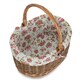 image 1 of Large Oval Unpeeled Willow Shopping Basket With Garden Rose Lining | Multi | Garden Rose