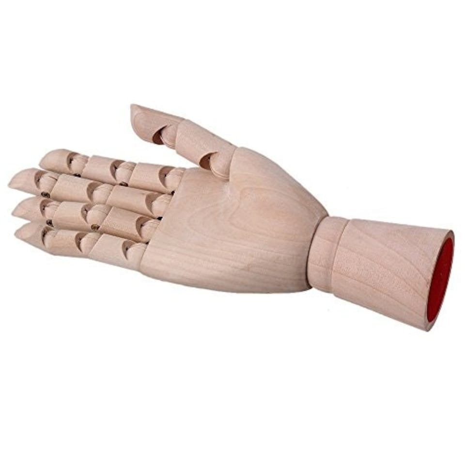 image 1 of 2 Assorted Size Small & Large Wooden Hand Artist Drawing Manikin Jointed Mannequin