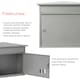 image 2 of Burg-Wachter Mersey Large Wall Mounted Galvanised Steel Post Box - 36x35x20cm Silver