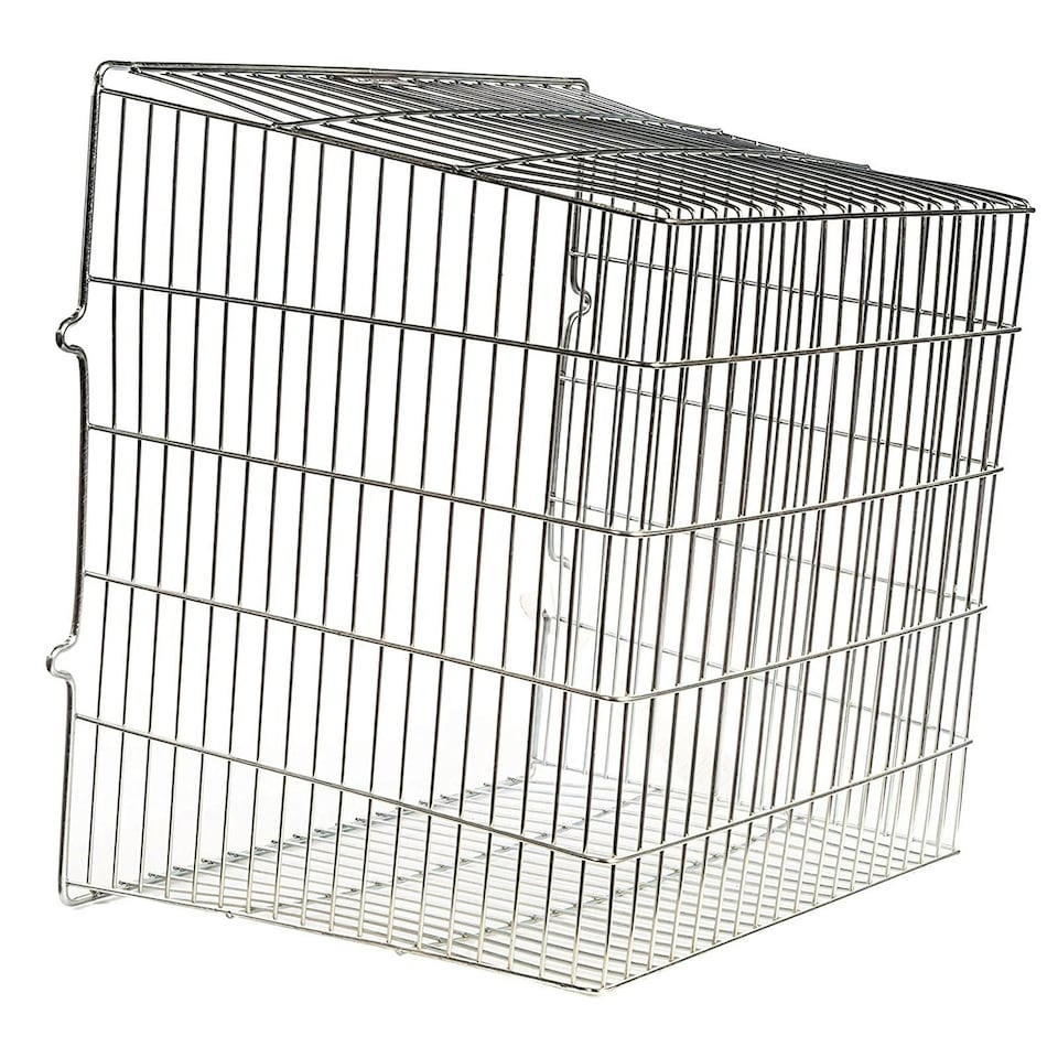 image 1 of SPARES2GO Universal Rectangular Terminal Flue Guard Non-Condensing Oil Boiler (11" x 11" x 10.5")