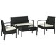 image 1 of Outsunny Rattan Sofa Set Garden Furniture Outdoor Patio Wicker Weave Chair Table