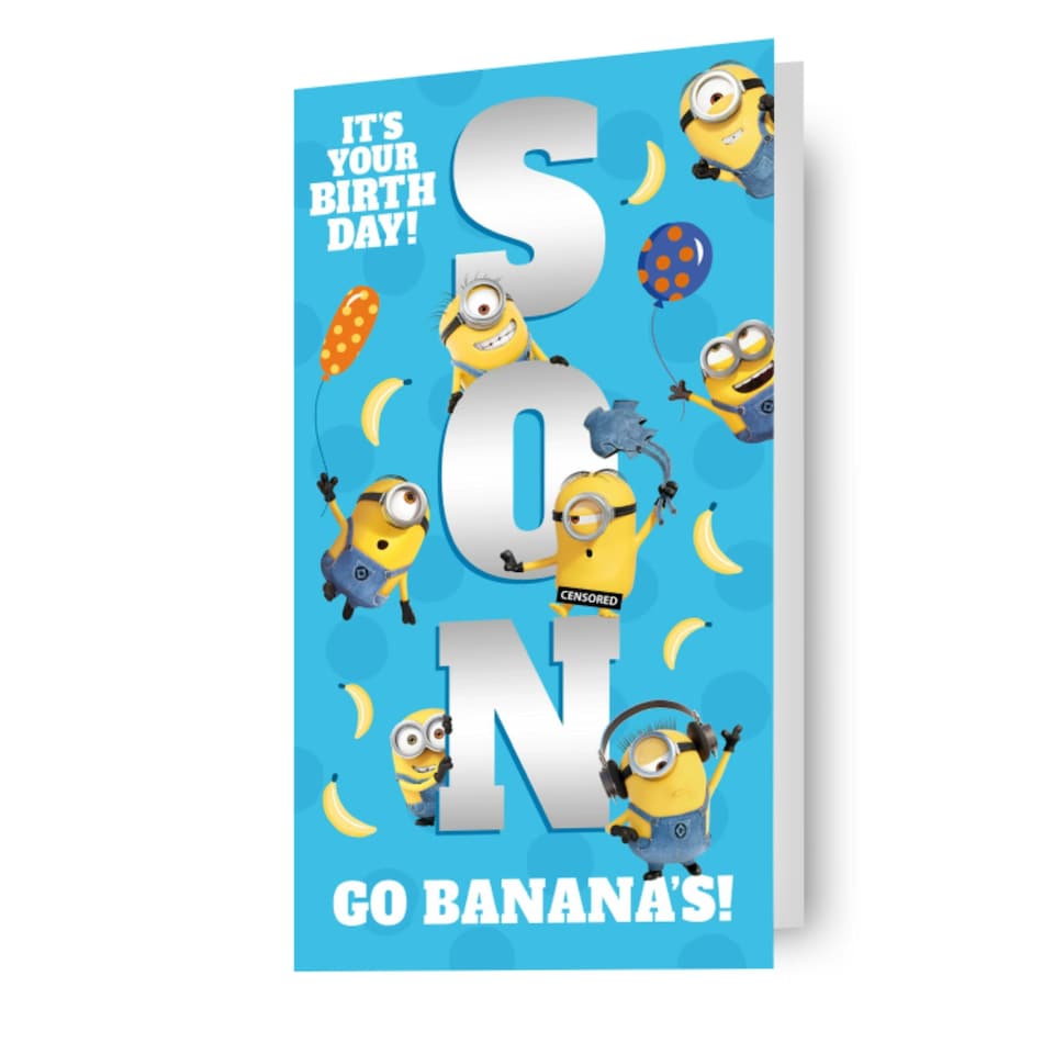 image 1 of Despicable Me Minions 'Son' Birthday Card