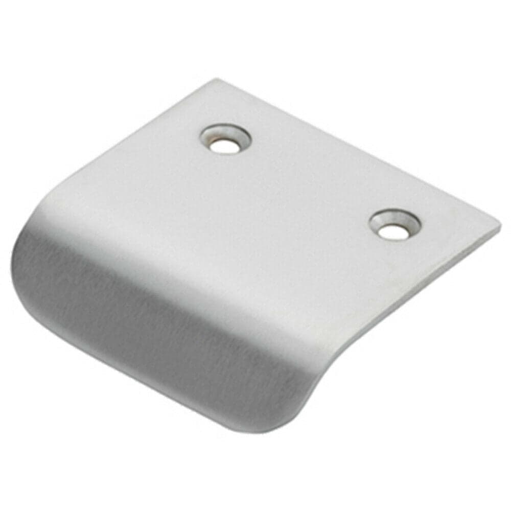 Loops Semi Concealed Cabinet Finger Pull Handle 29mm Fixing Centres Satin Chrome