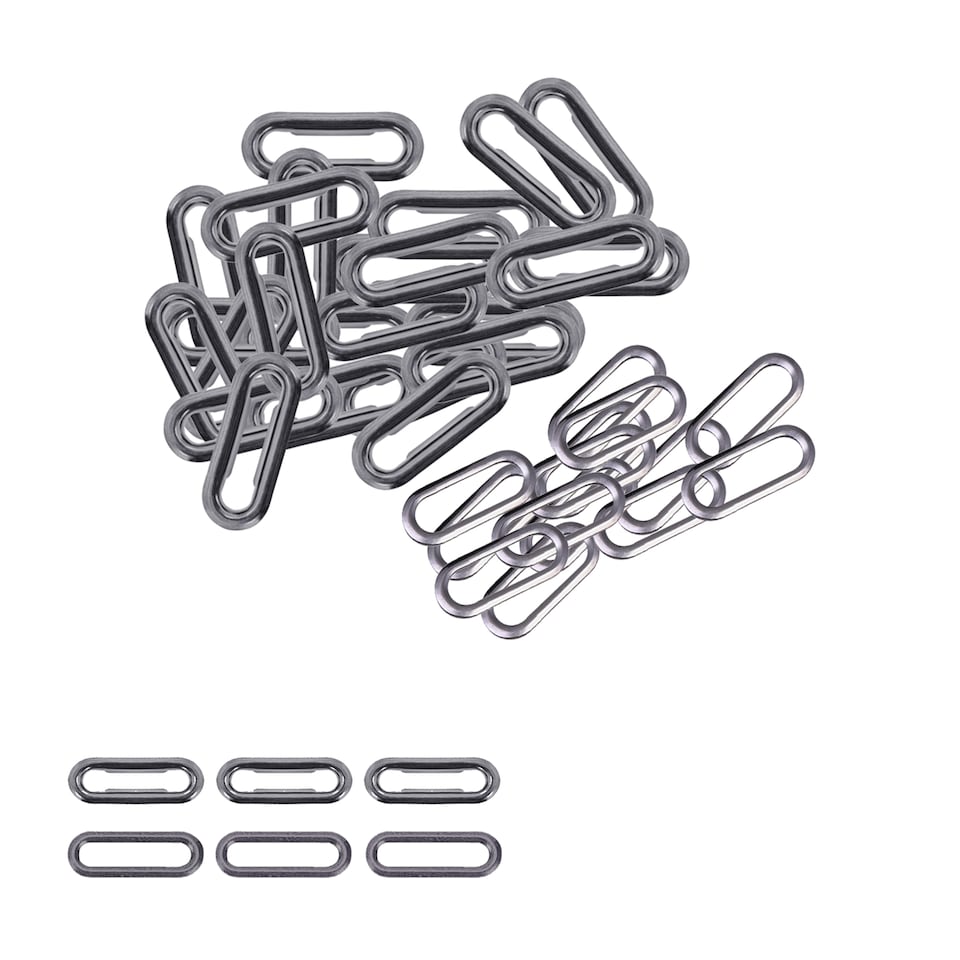 image 1 of 25mm Oval Shaped Brass Eyelet& Washer Metal Grommet Kit for DIY- 50pcs