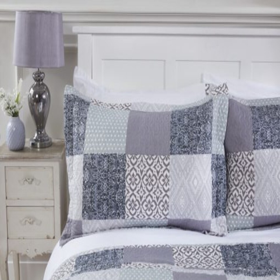 image 1 of Worcester Bedspread for Double Bed Bed Blue Blue | Blue