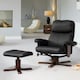 image 2 of Woodacre Swivel Recliner with Massage and Heat - Black