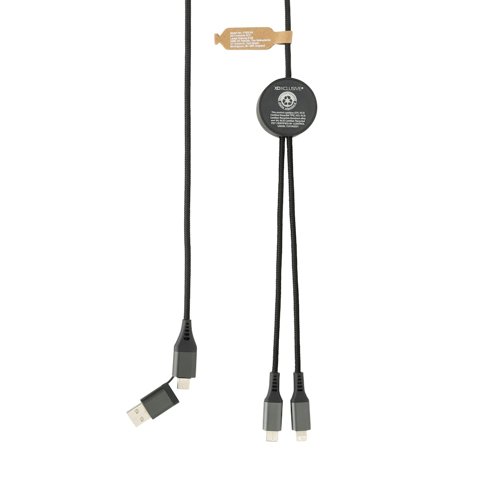 image 1 of XD Xclusive Terra 4 in 1 Cable - Grey - One Size