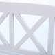 image 5 of Greenhurst Bewdley 2-Seater Wooden Garden Bench – Solid Acacia Hardwood, Weather-Resistant White Finish