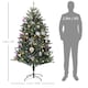 image 7 of HOMCOM 6ft Artificial Prelit Christmas Tree w/ LED Lights, Purple Ornaments