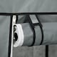 image 6 of HOMCOM Fabric Portable Wardrobe with 2 Fabric Drawers, Hanging Rail, Grey Grey