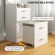 image 4 of HOMCOM 3 in 1 Dressing Table Vanity Desk with Mirror and Cushioned Stool White