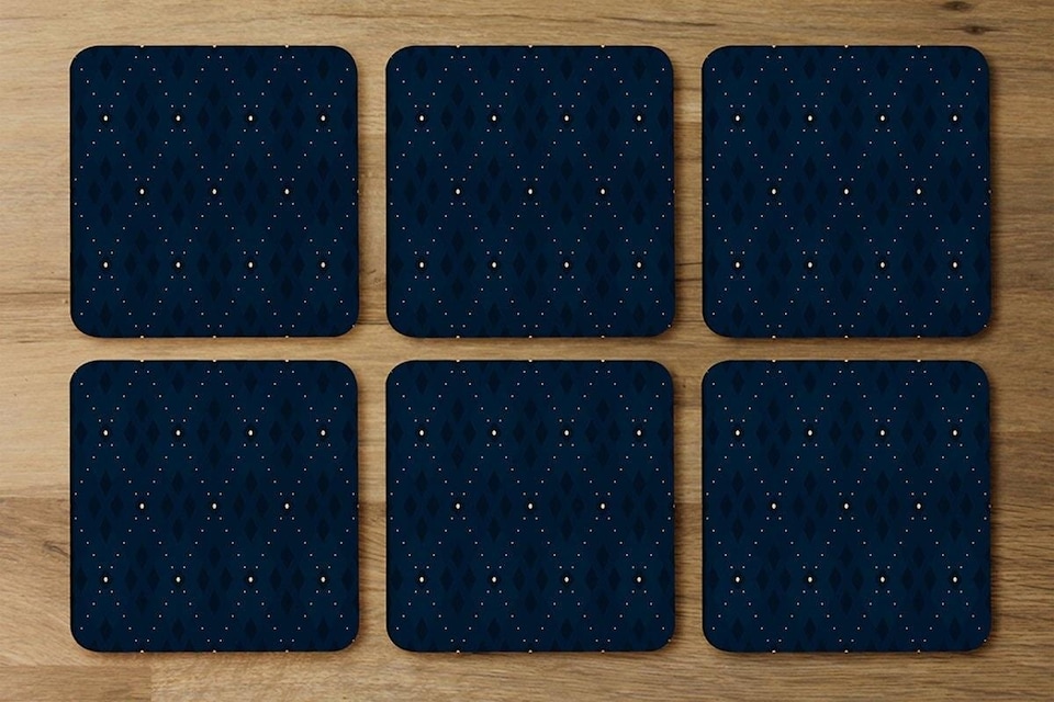 image 1 of Diagonal dot stripes (Coaster)